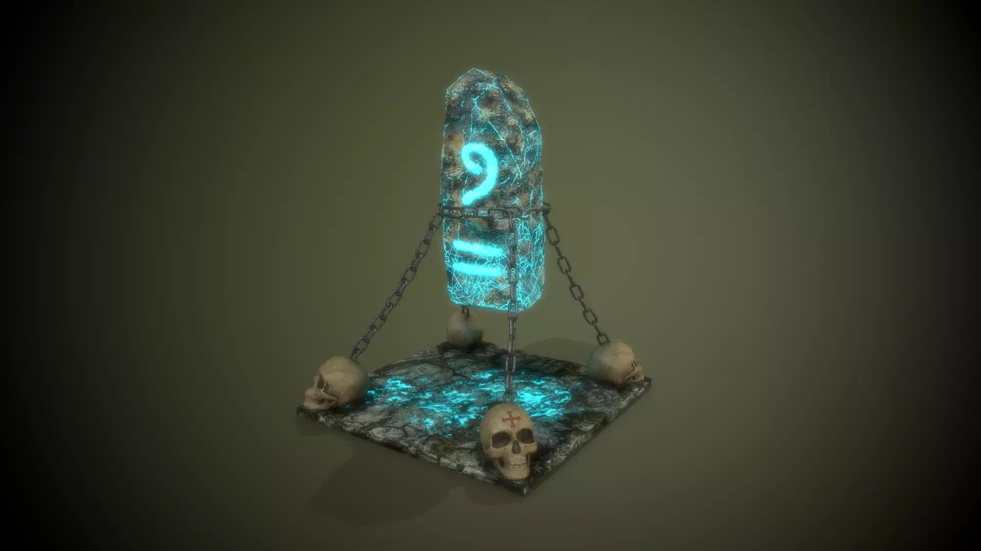 Mystic Rock Low-poly 3D model_0