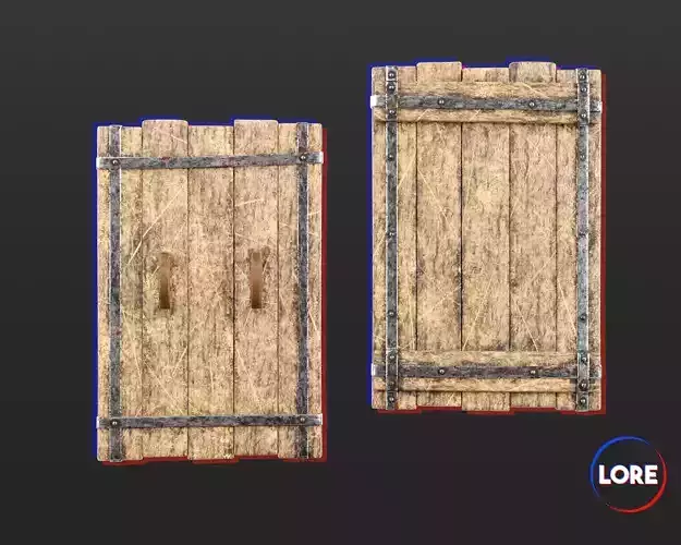 Medieval Crude Weapon Shield Low-poly 3D model