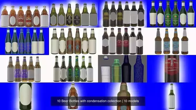 10 Beer Bottles with condensation collection