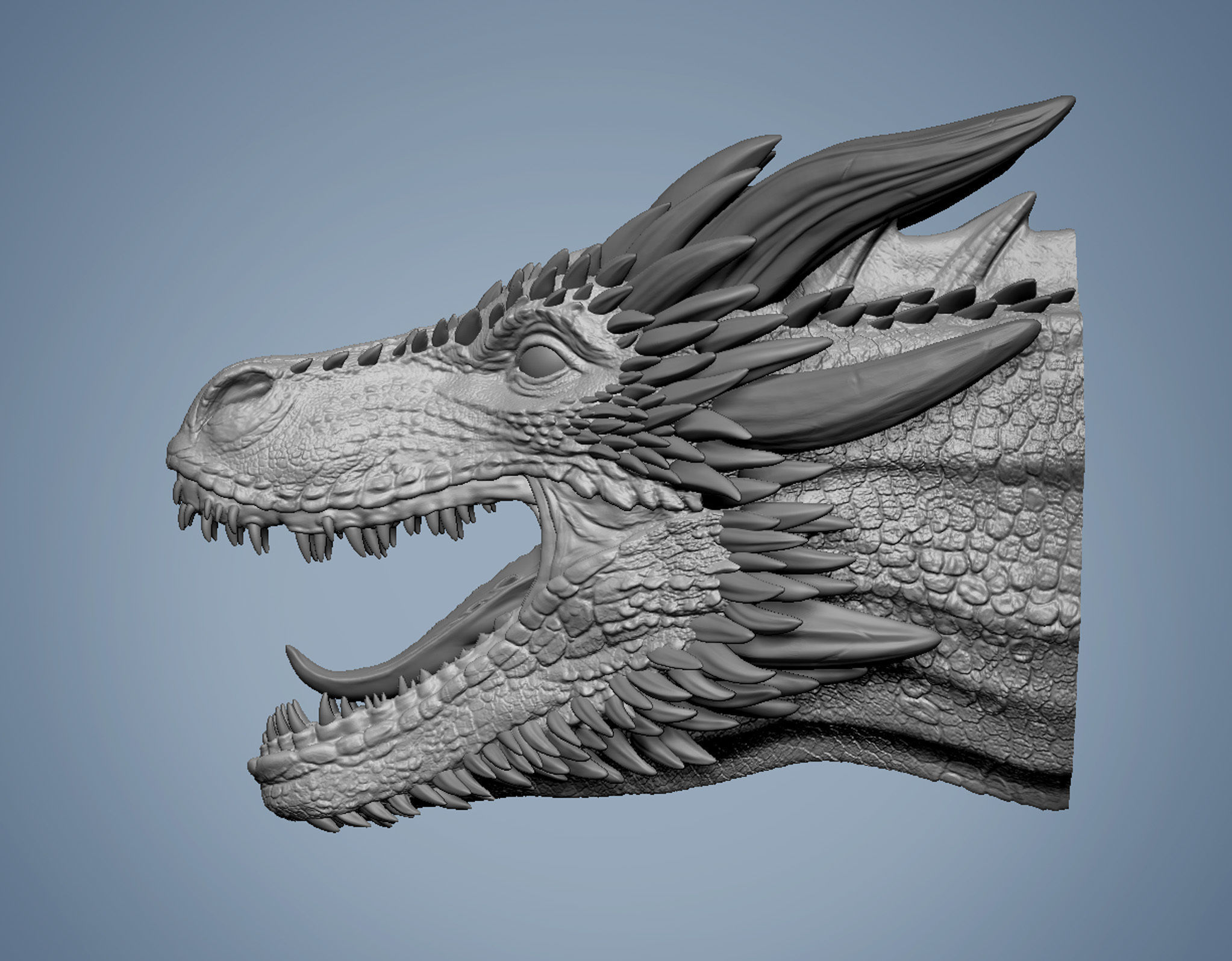 Drogon Dragon Game Of Thrones Fan Art Inspired  3D print model_5