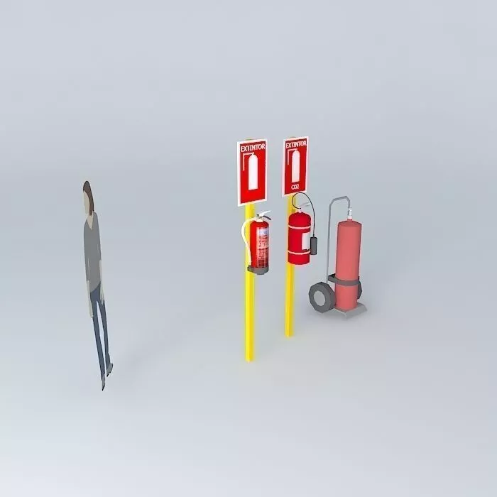 FIRE EXTINGUISHERS Free 3D model