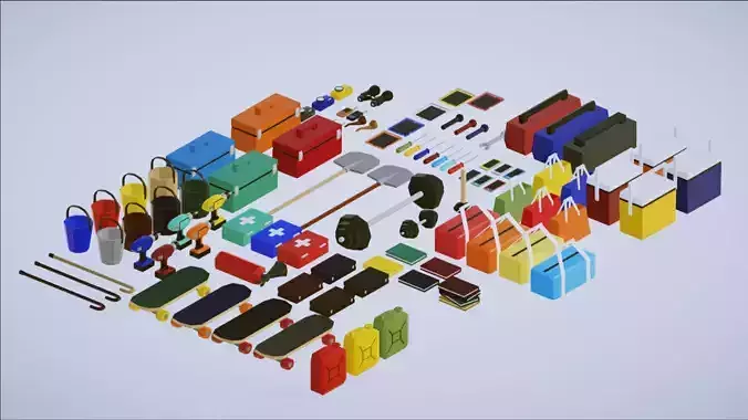 3D Simple Items - Low Poly Assets