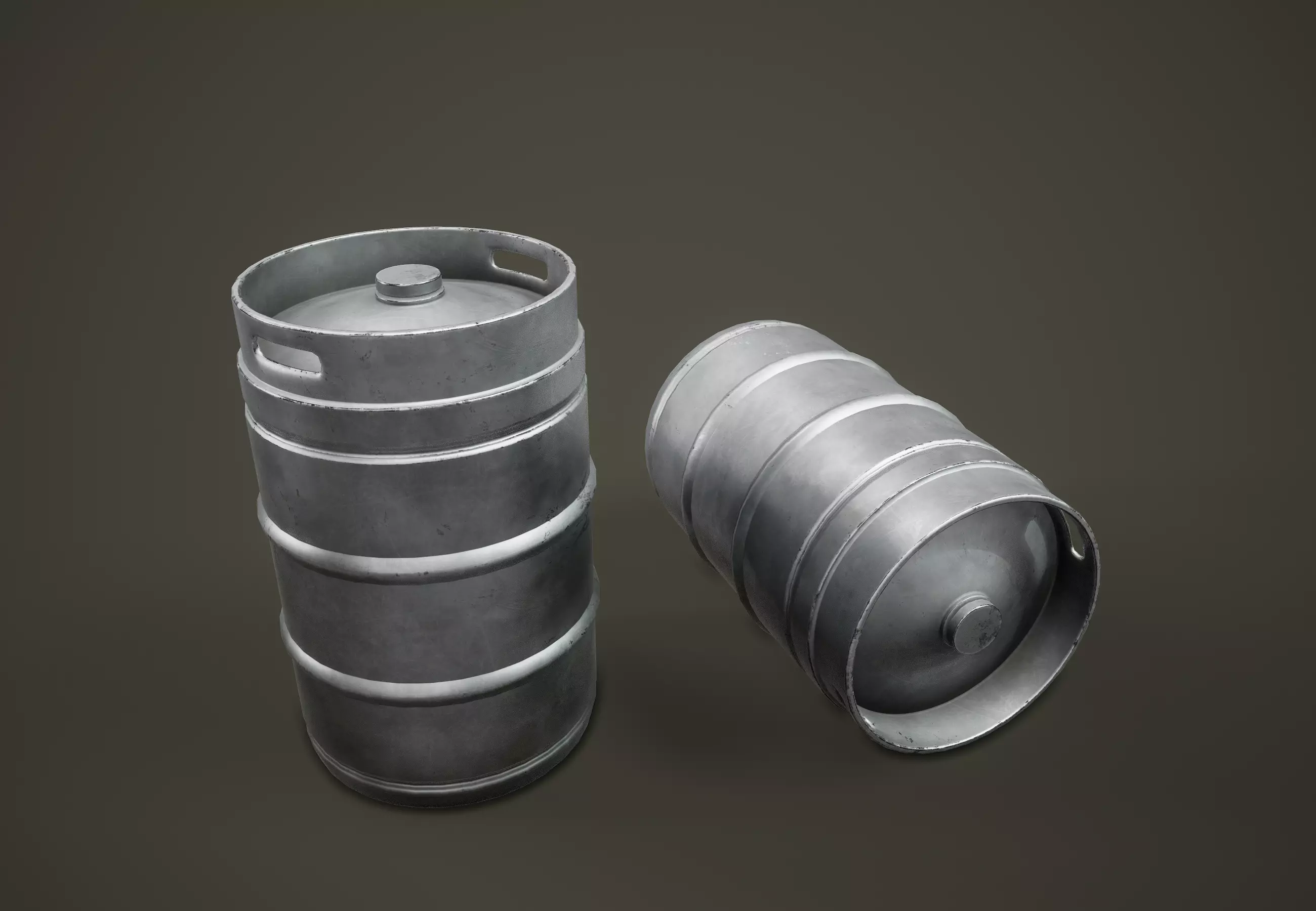 Beer Keg PBR Game Ready Low-poly 3D model