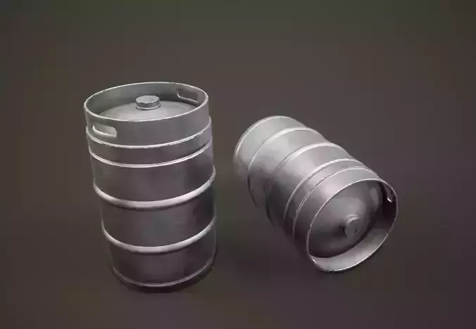 Beer Keg PBR Game Ready Low-poly 3D model