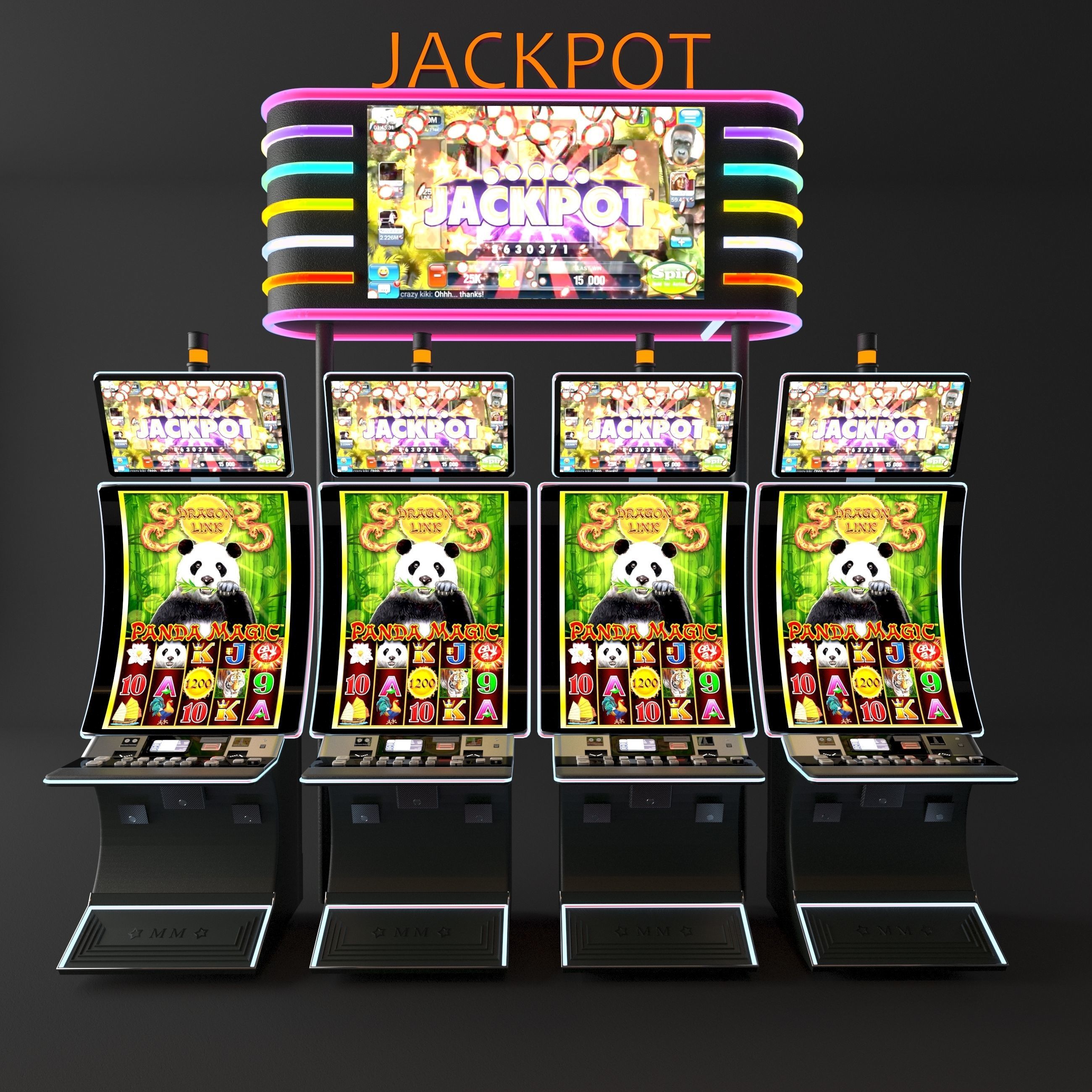 curve casino slot machine 3D model_1