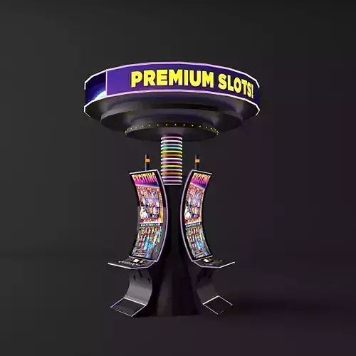 casino premium slot machine curve 3D model
