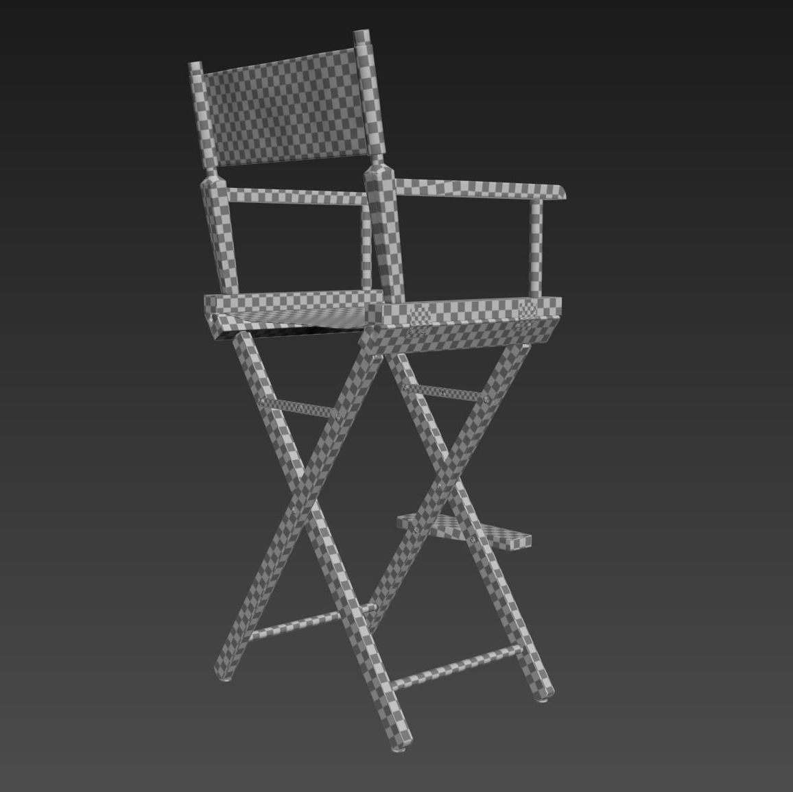 Directors Chair Los Angeles 3D model_7