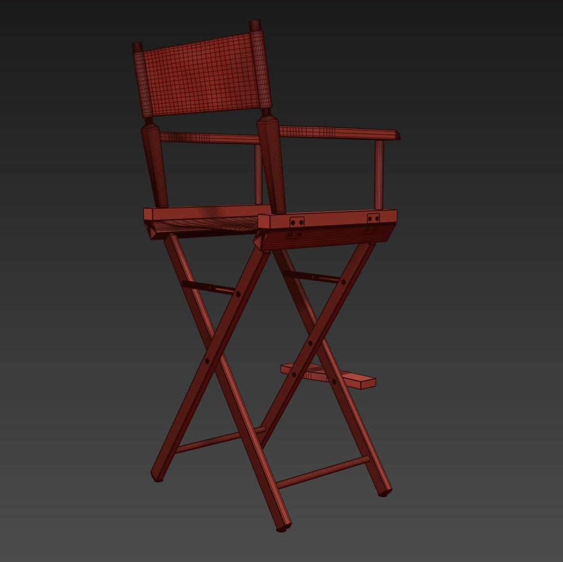 Directors Chair Los Angeles 3D model_6