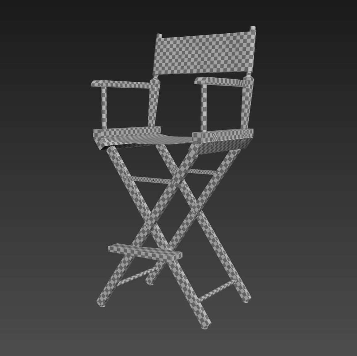Directors Chair Los Angeles 3D model_5