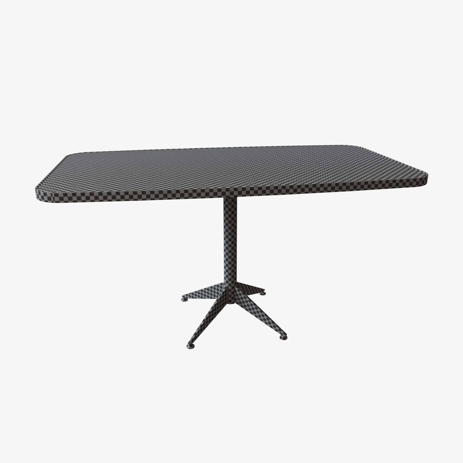 Restaurant longe table 3D model_2