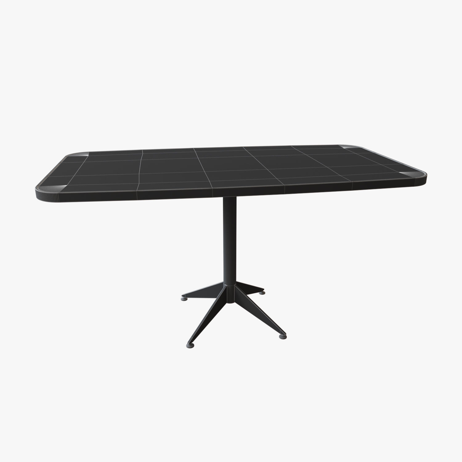 Restaurant longe table 3D model_4