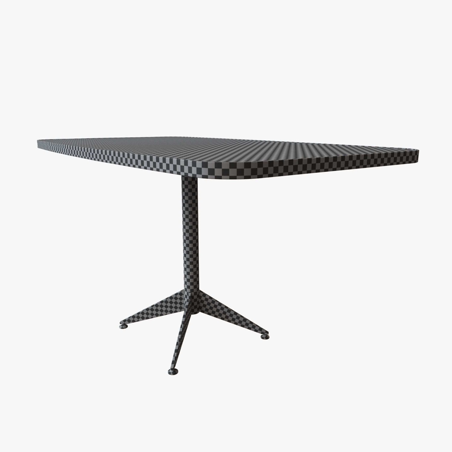 Restaurant longe table 3D model_3