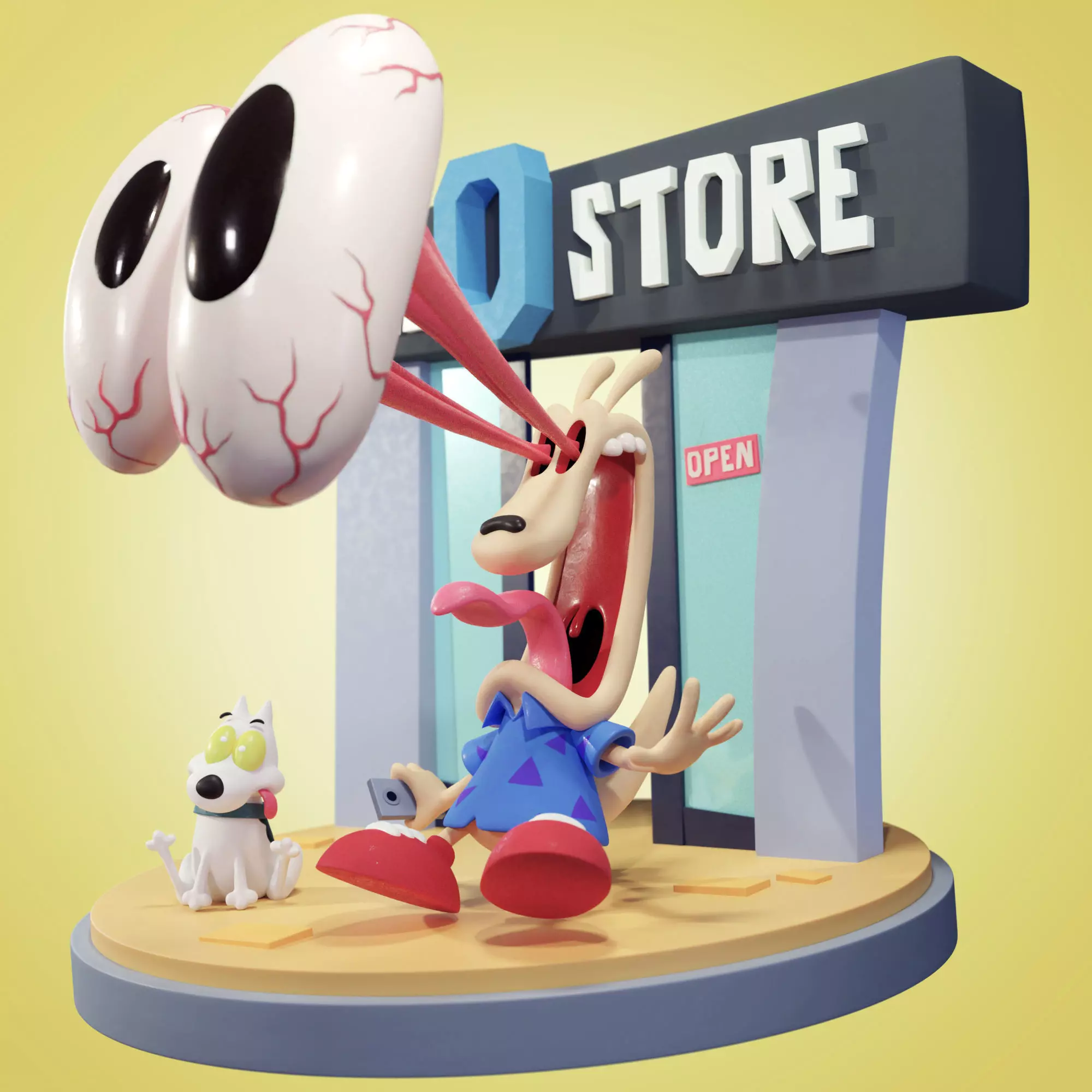 Diorama Rocko Modern Life  3D PRINT 3D print model_0