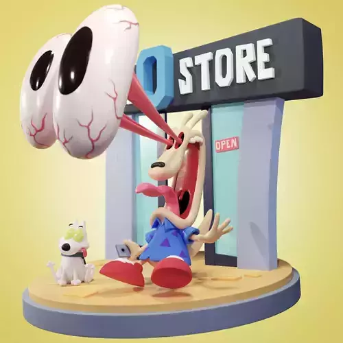 Diorama Rocko Modern Life  3D PRINT 3D print model