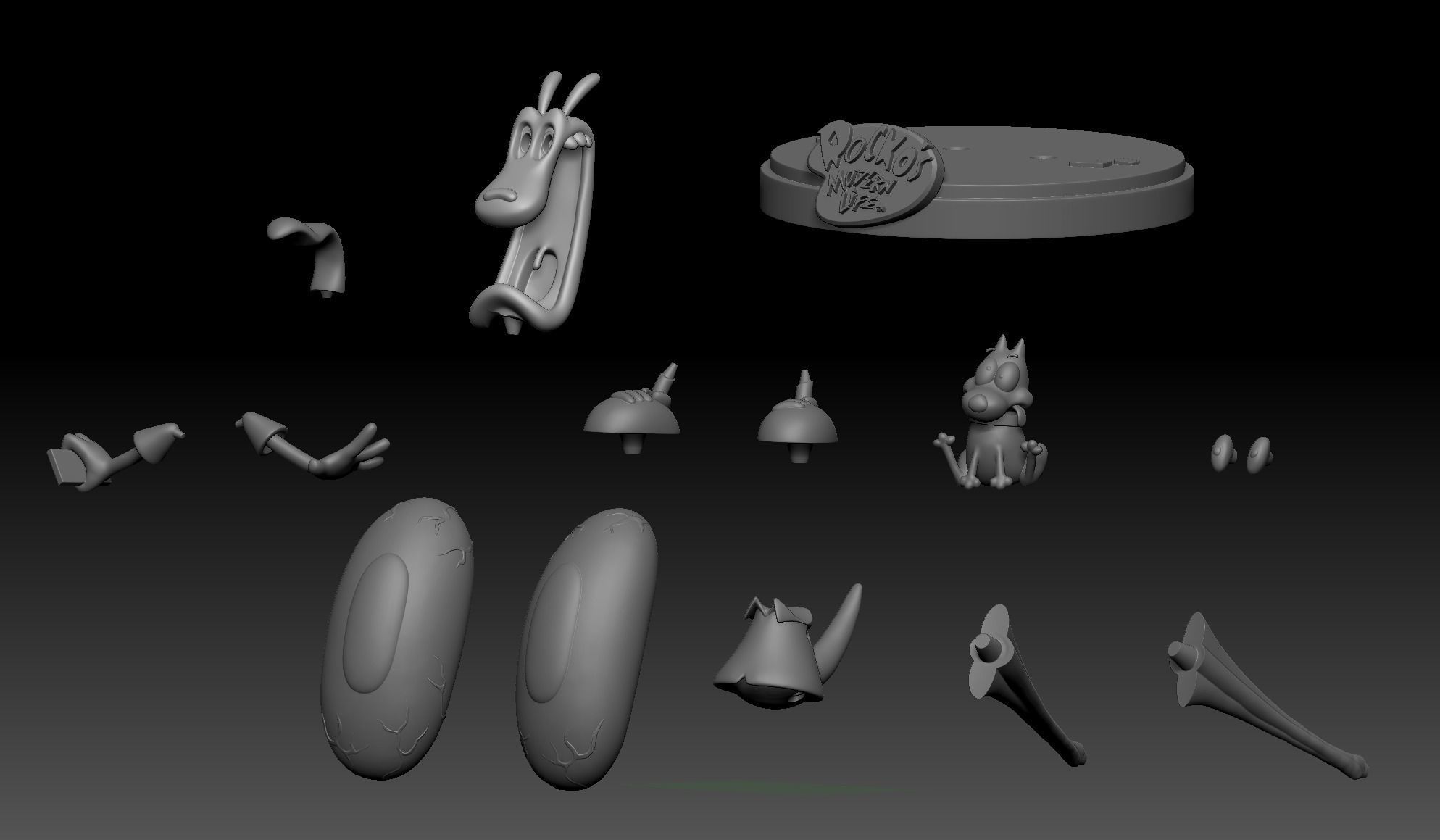 Diorama Rocko Modern Life  3D PRINT 3D print model_3