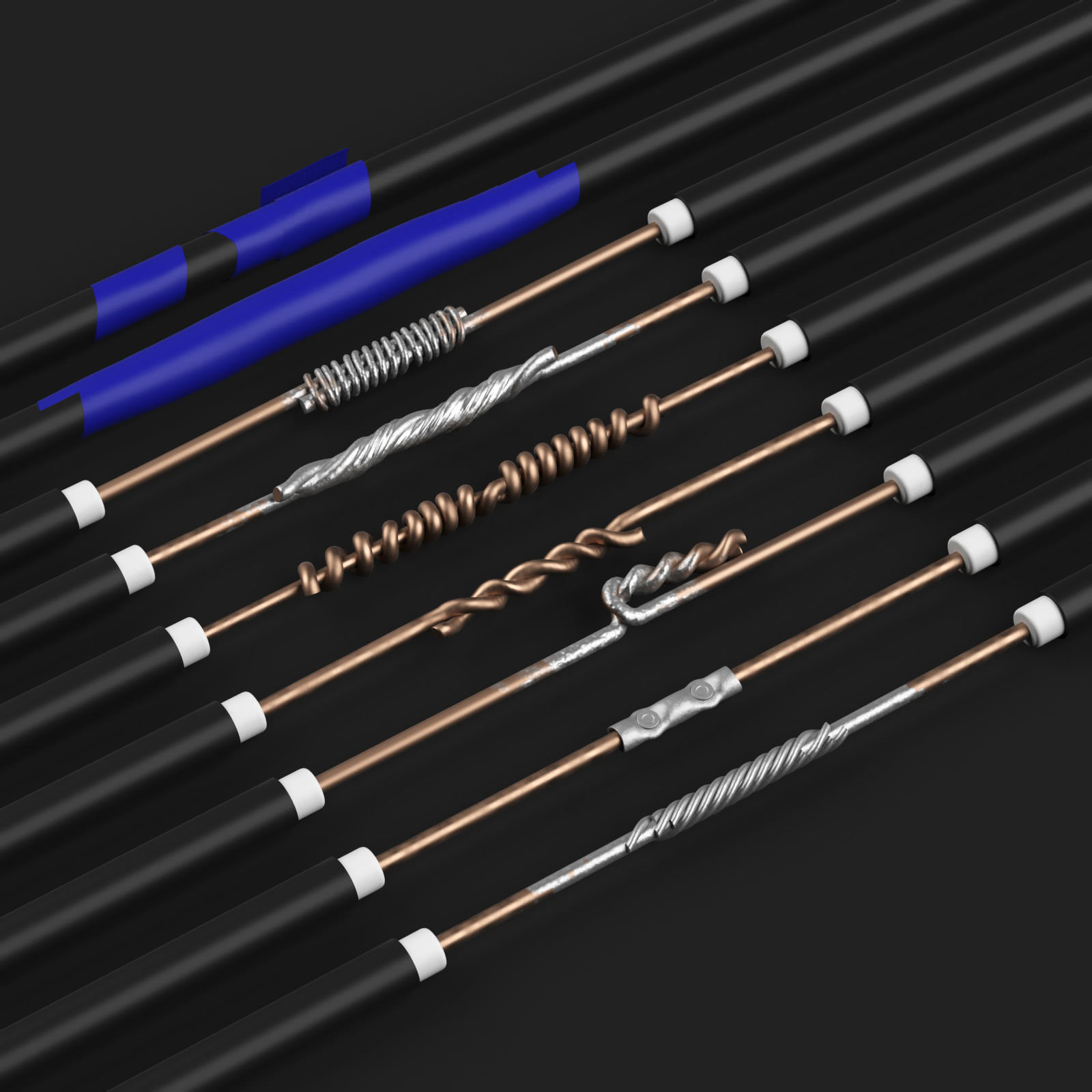 Twisted wire Free 3D model_1