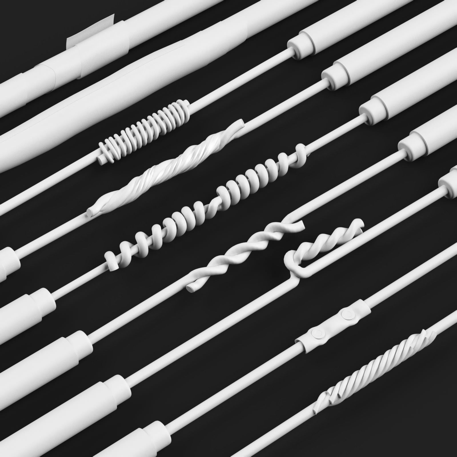 Twisted wire Free 3D model_3