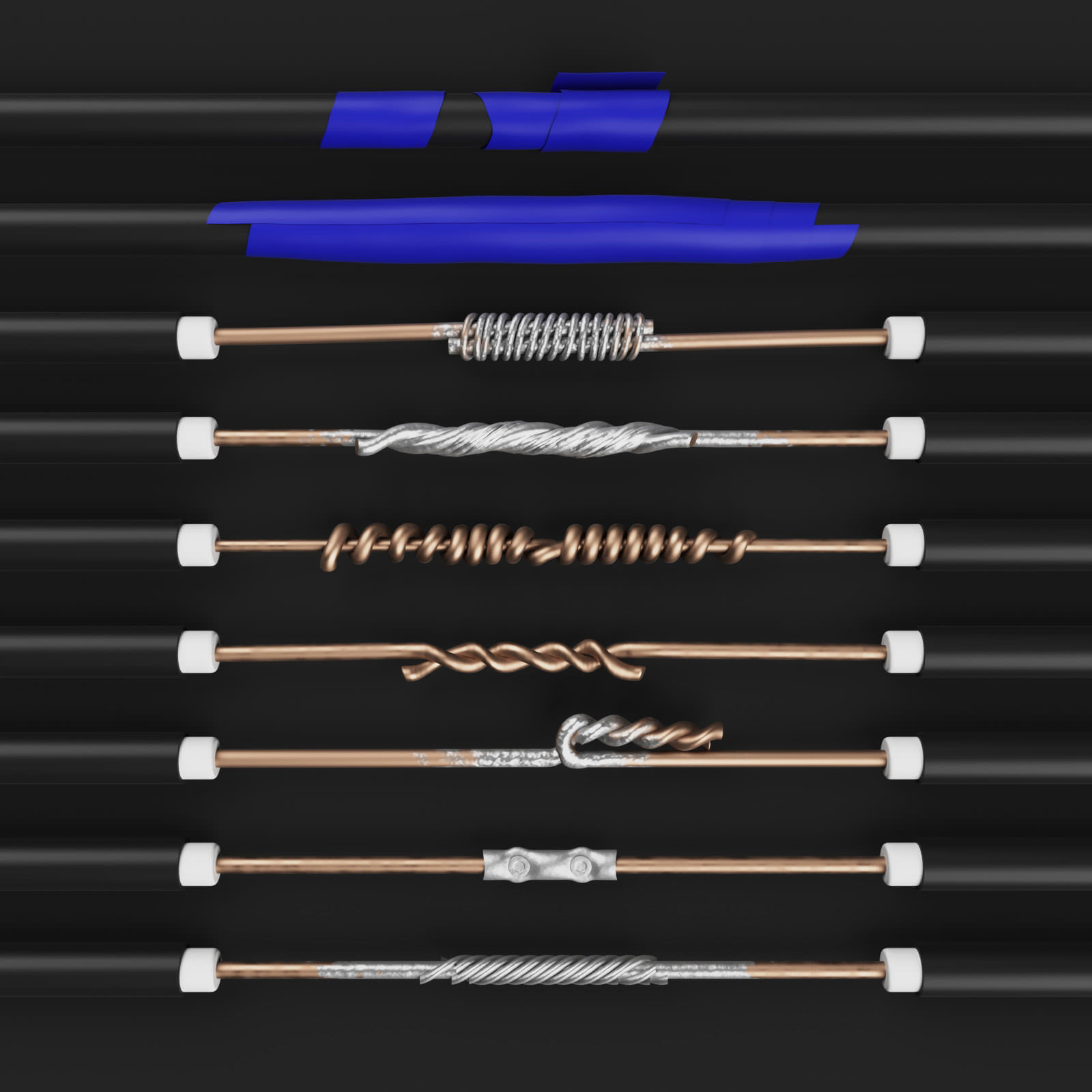Twisted wire Free 3D model_0