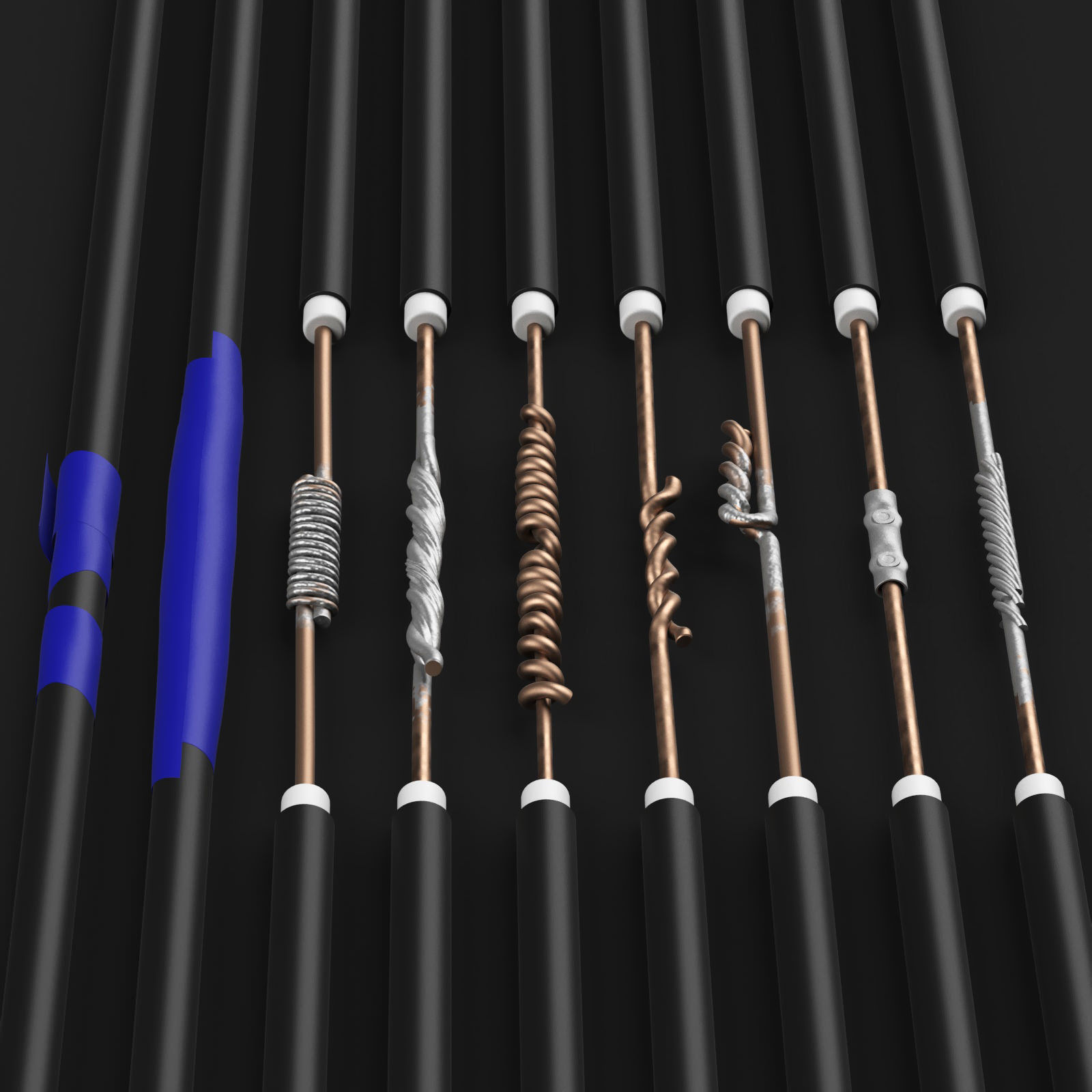 Twisted wire Free 3D model_4