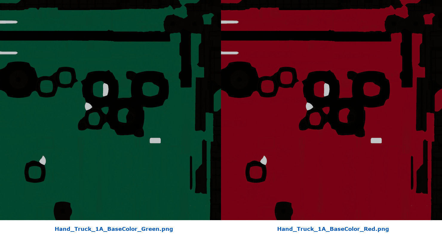 Hand Truck And Boxes 1A Low-poly 3D model_12