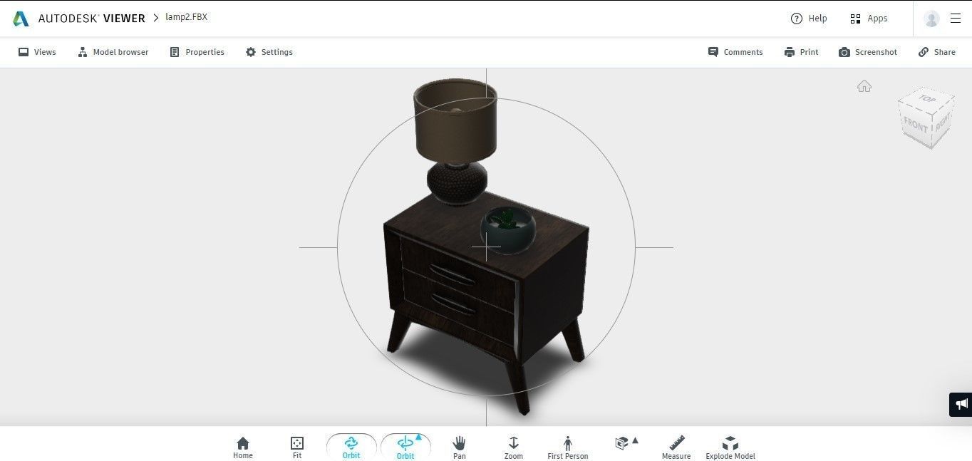 low poly AR vr desk  Low-poly 3D model_3