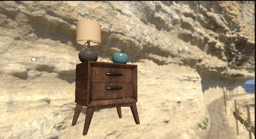 low poly AR vr desk  Low-poly 3D model_1