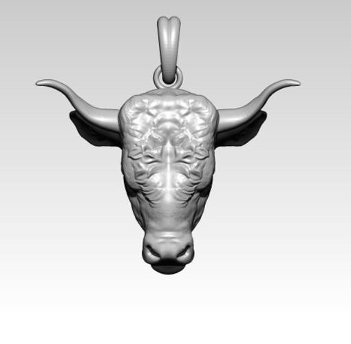 Bull head pendant 3D print model