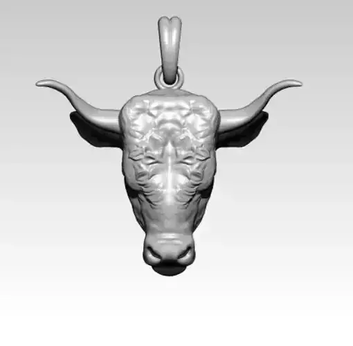 Bull head pendant 3D print model