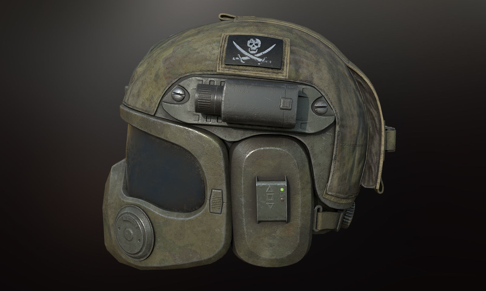 Special forces combat helmet Low-poly 3D model_9