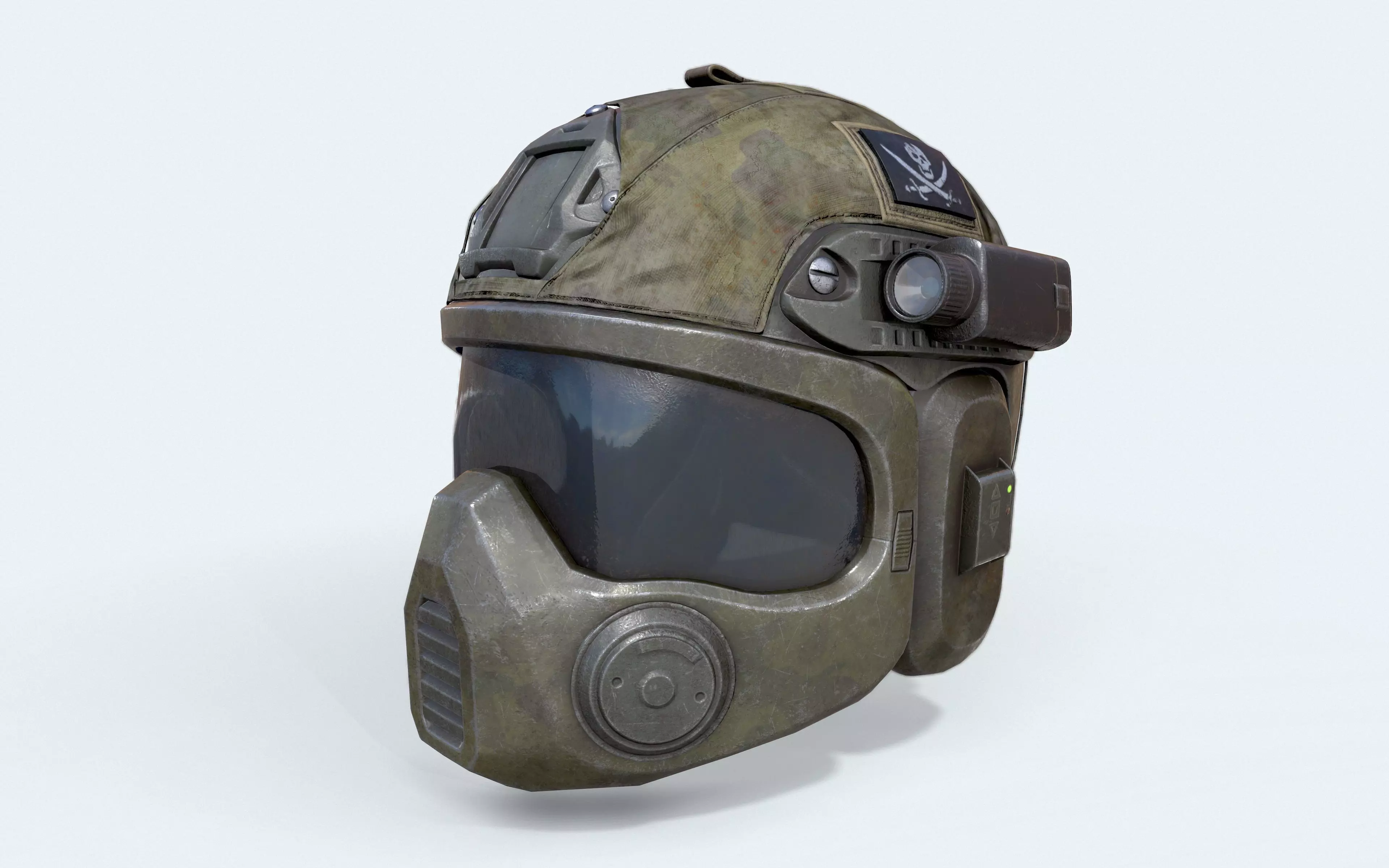 Special forces combat helmet Low-poly 3D model_0