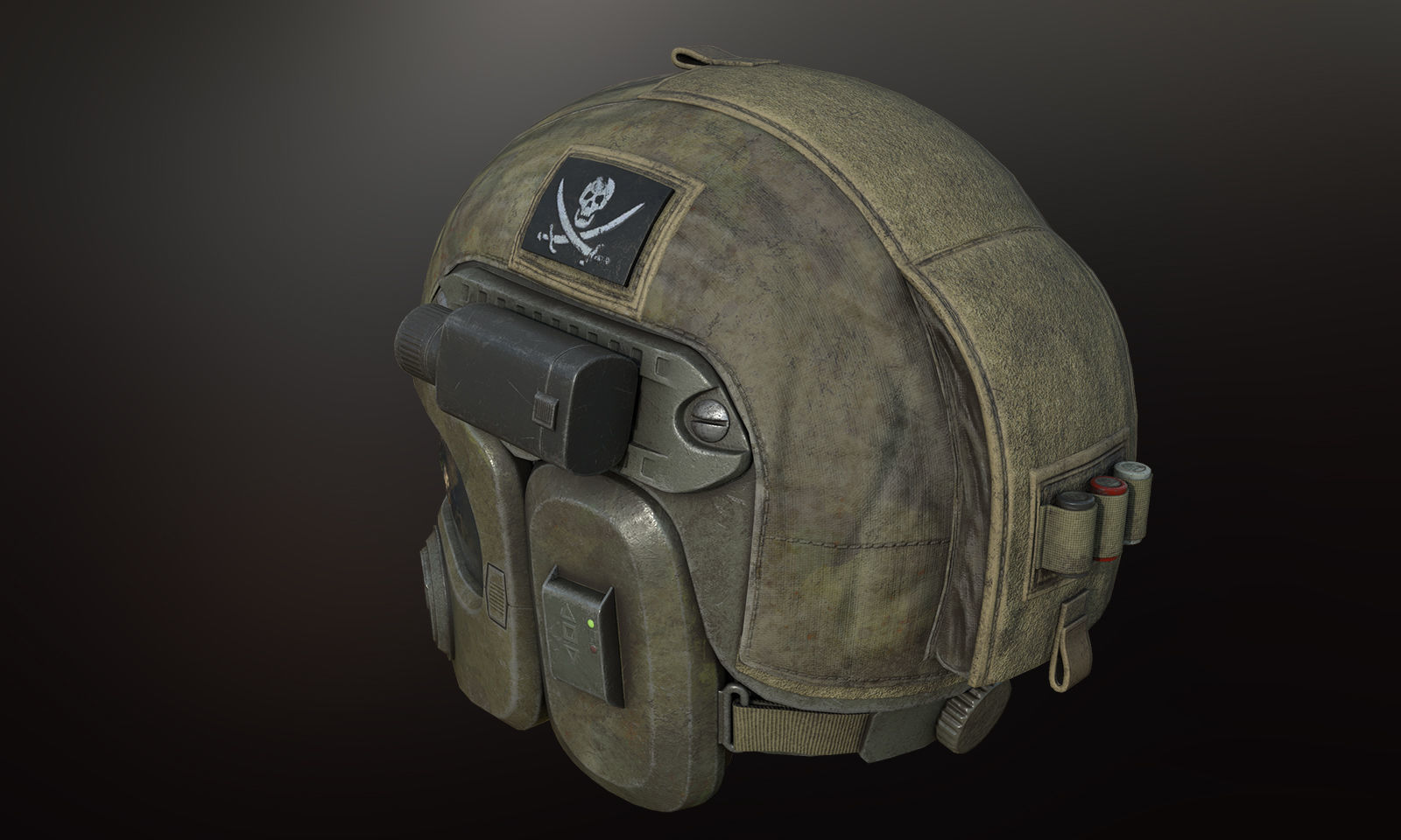 Special forces combat helmet Low-poly 3D model_7