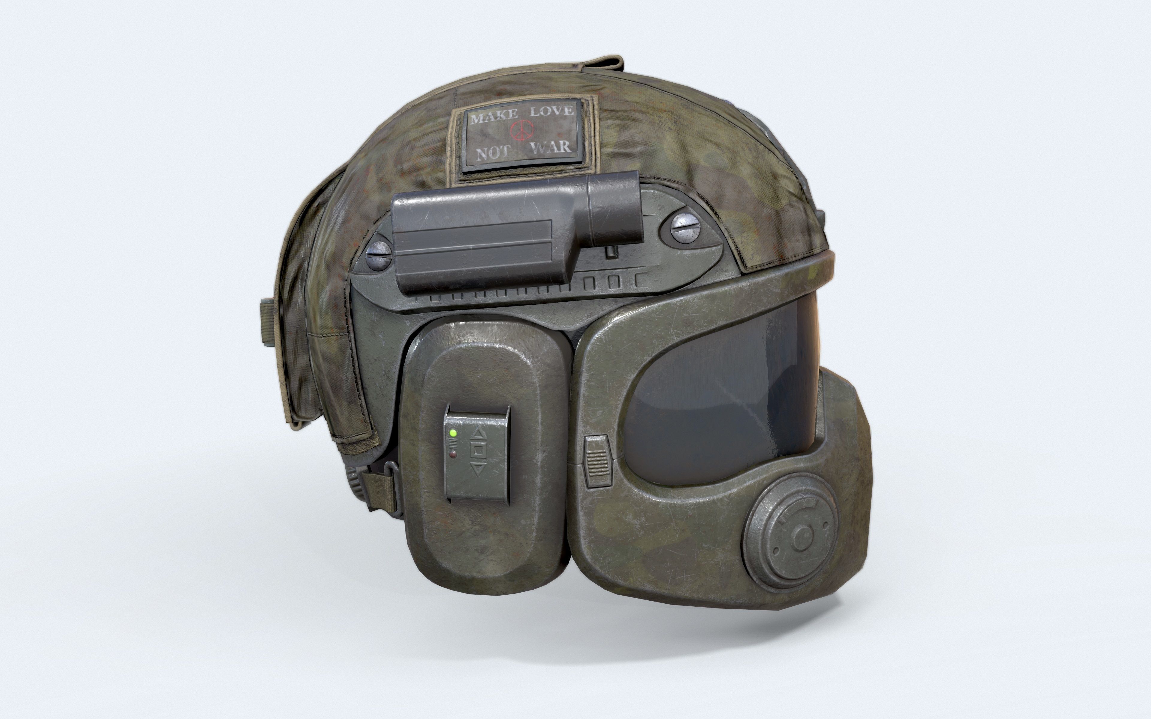 Special forces combat helmet Low-poly 3D model_2