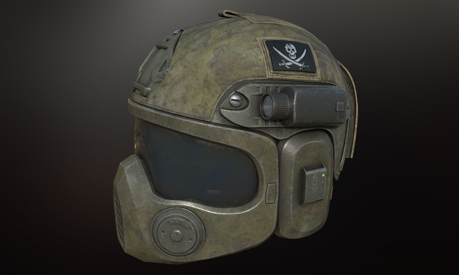 Special forces combat helmet Low-poly 3D model_6