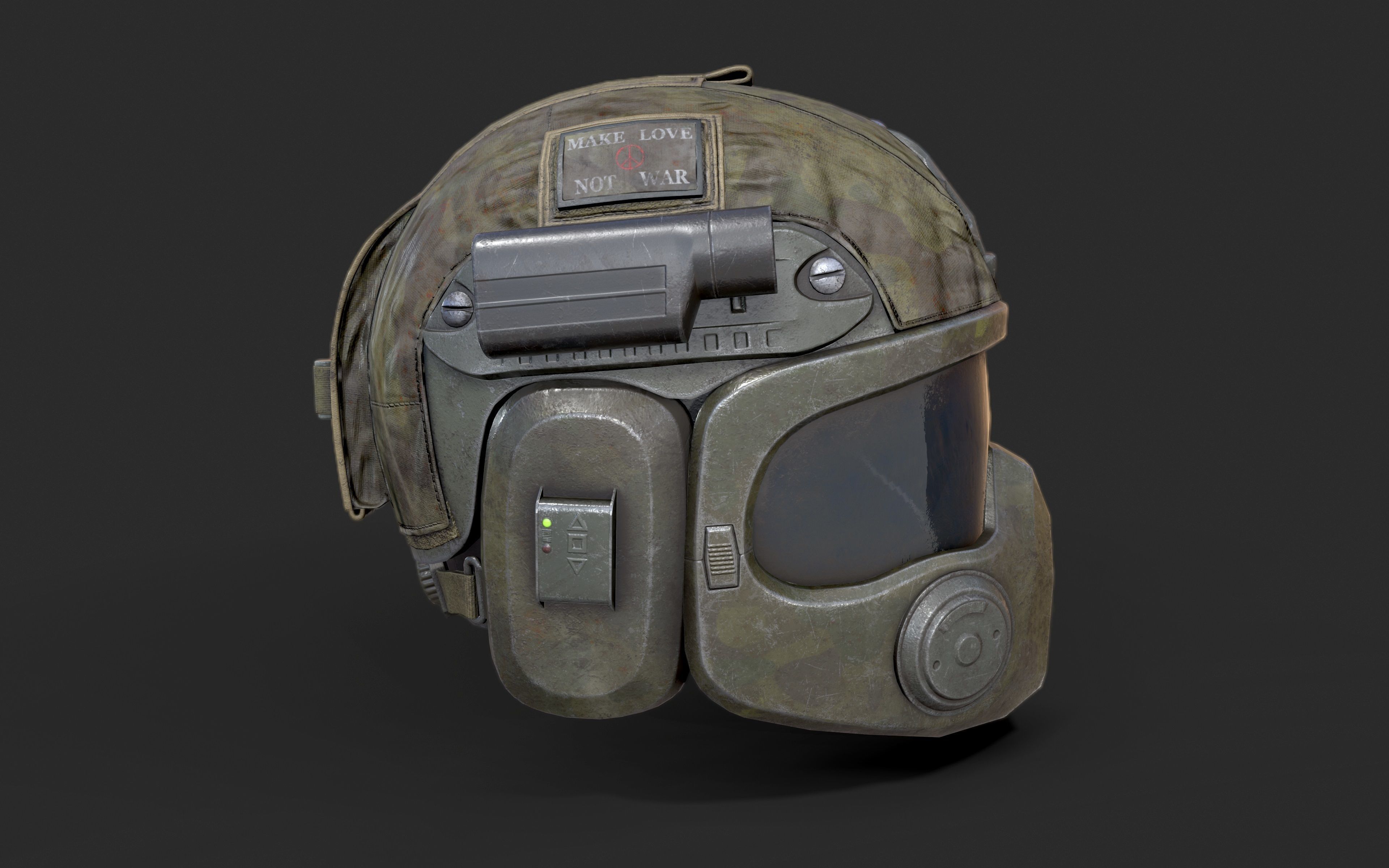 Special forces combat helmet Low-poly 3D model_3