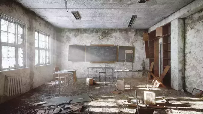 Abandoned classroom new and old