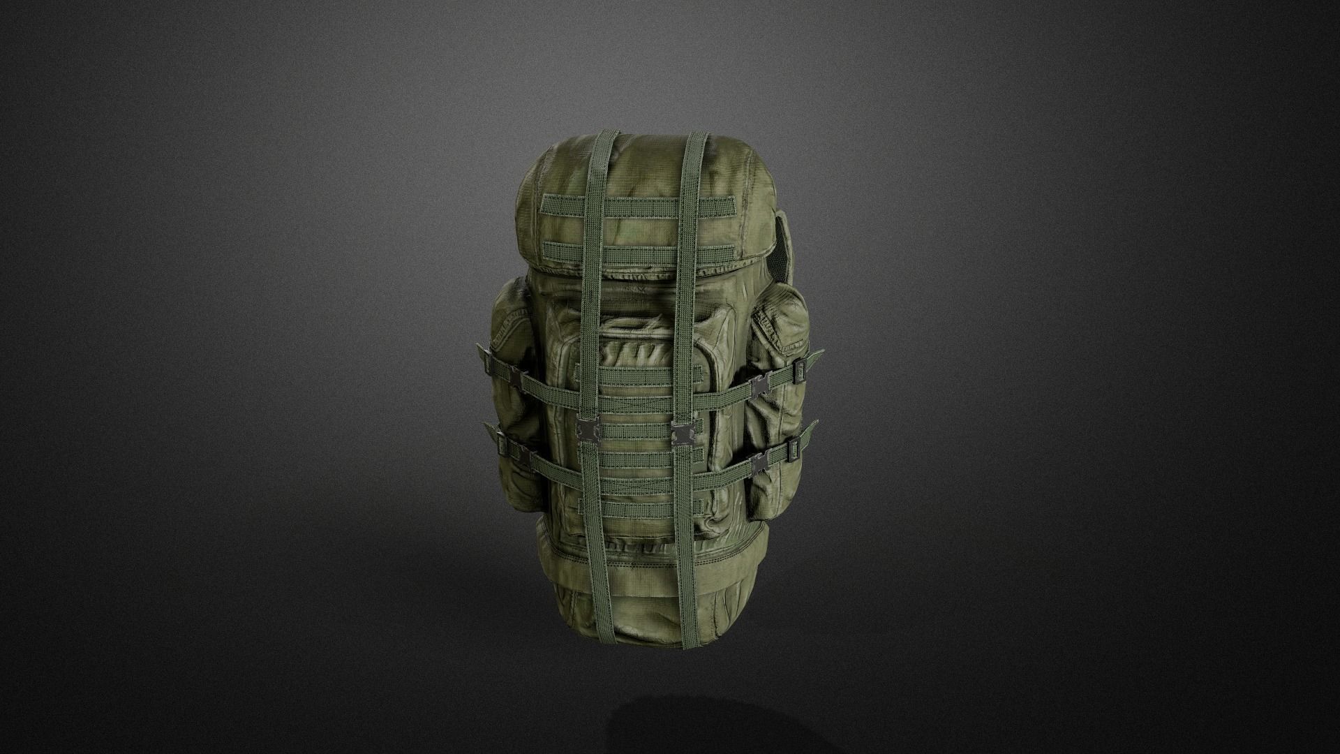 Backpack 01 Low-poly 3D model_1