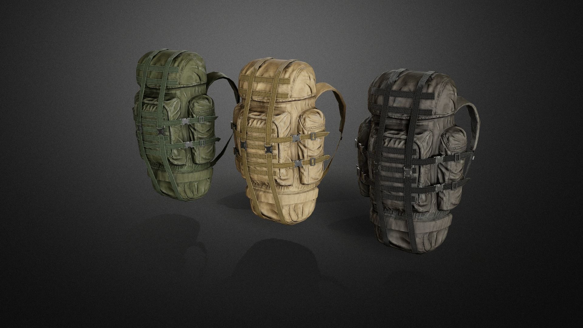 Backpack 01 Low-poly 3D model_6