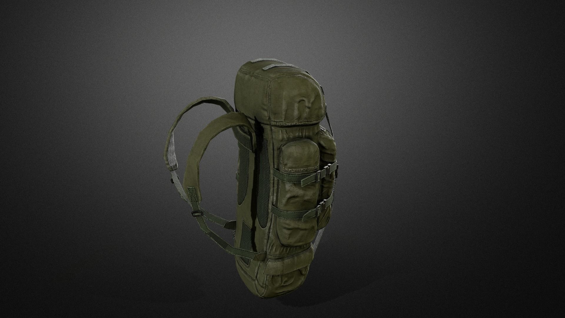 Backpack 01 Low-poly 3D model_3