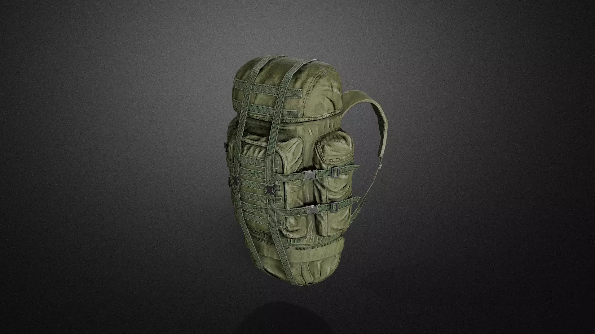 Backpack 01 Low-poly 3D model_0