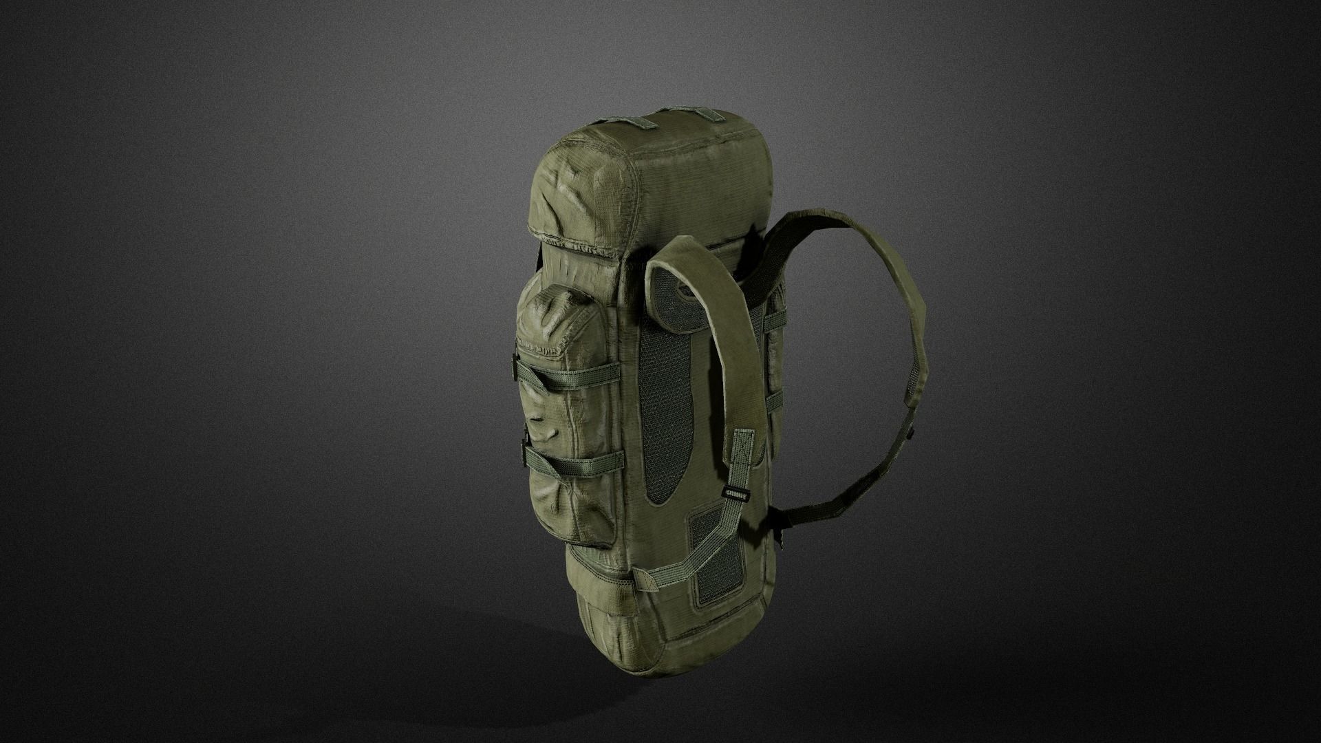 Backpack 01 Low-poly 3D model_5