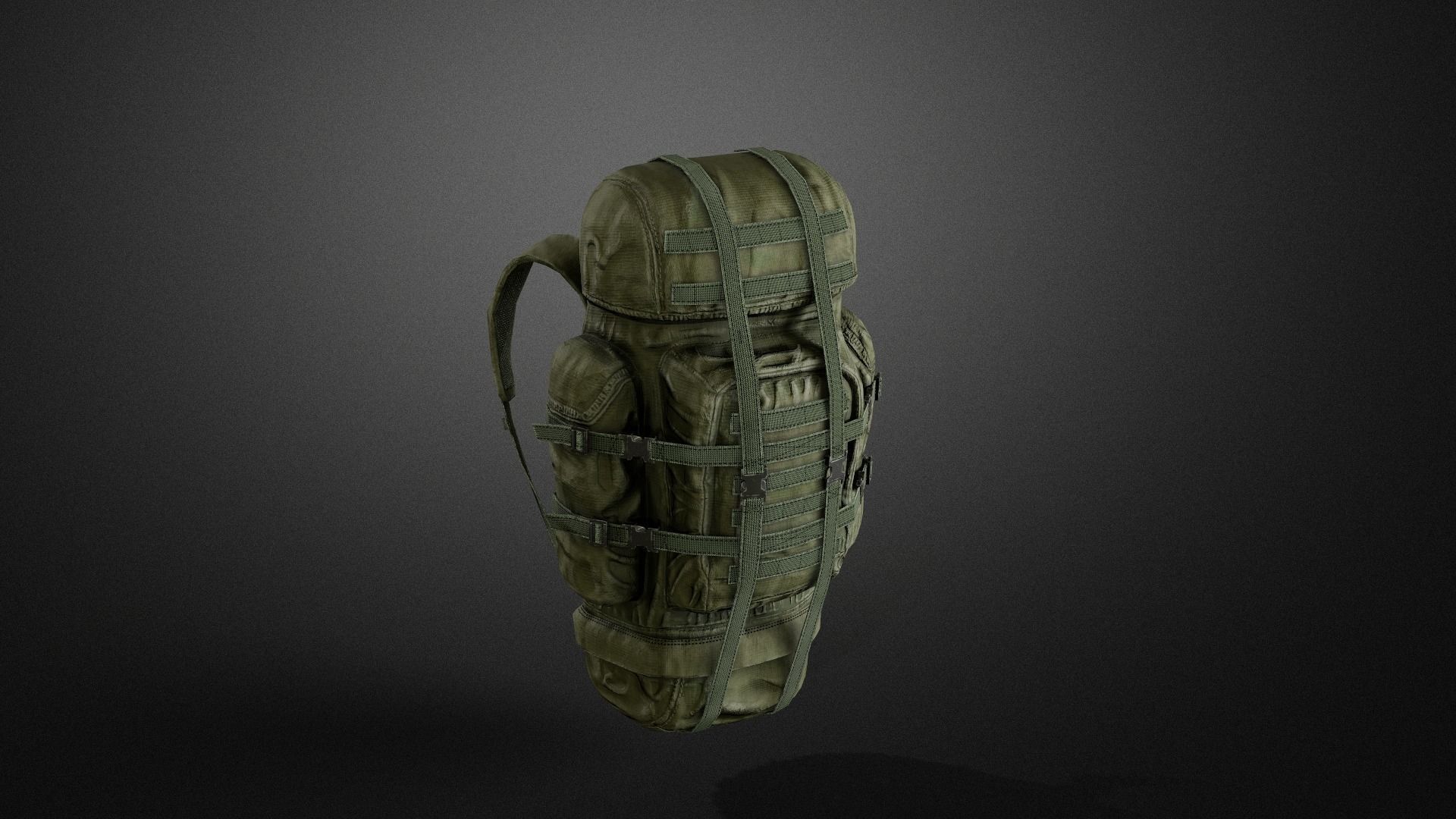 Backpack 01 Low-poly 3D model_2