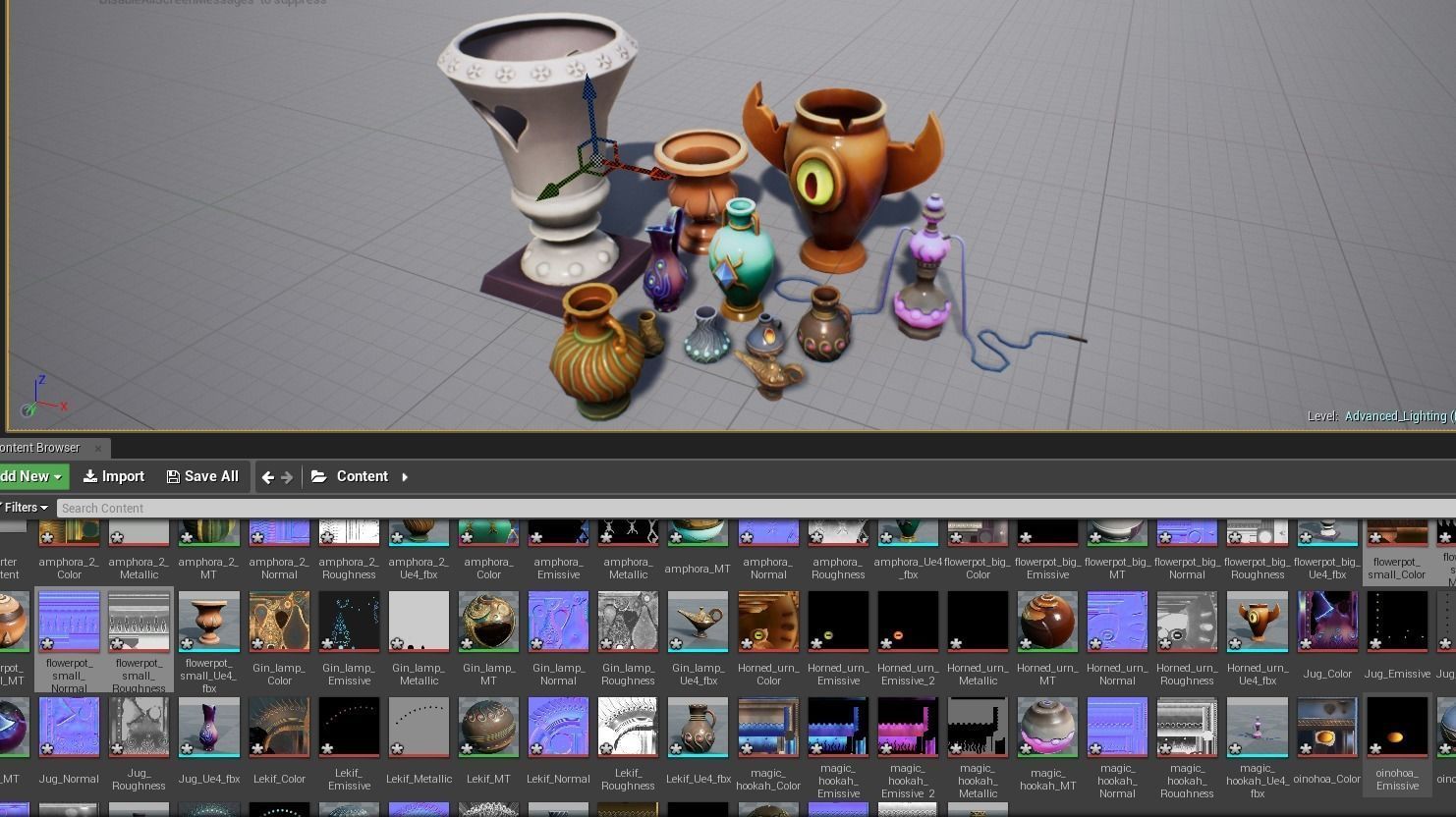 magic pots Low-poly 3D model_40