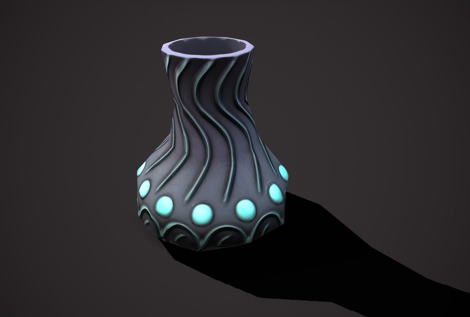 magic pots Low-poly 3D model_6