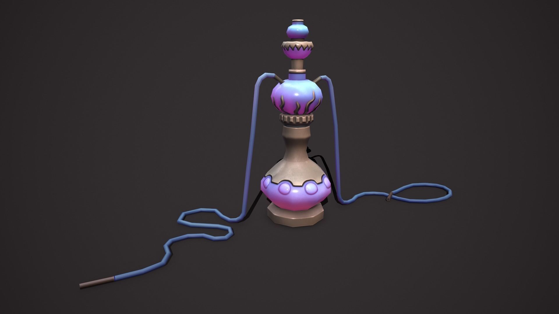 magic pots Low-poly 3D model_28