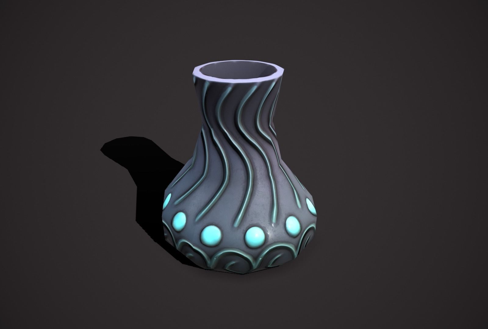 magic pots Low-poly 3D model_5