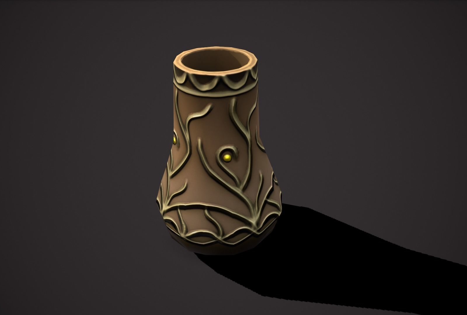 magic pots Low-poly 3D model_3