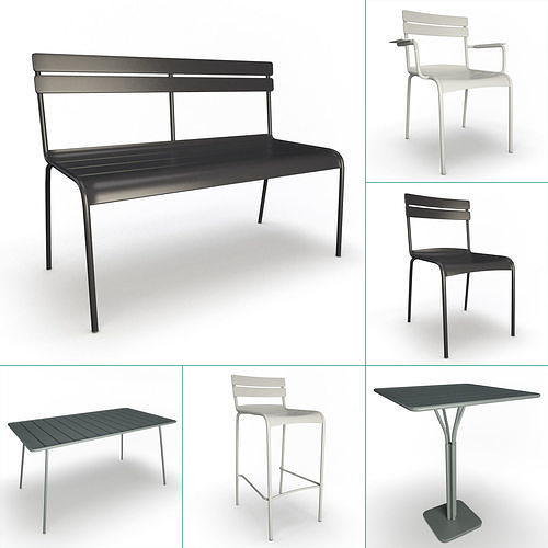 Luxembourg Metallic Outdoor Furniture Fermob 3D model
