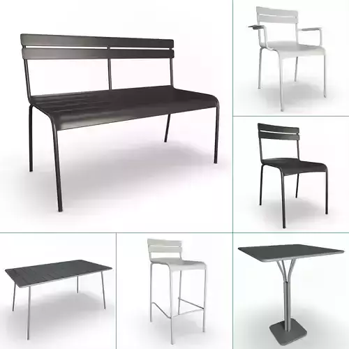 Luxembourg Metallic Outdoor Furniture Fermob 3D model