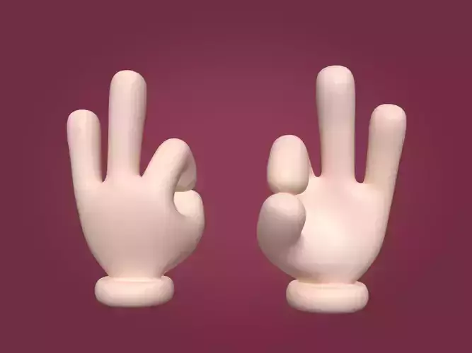 Cartoon Hand - Ok Sign - Computer Icon