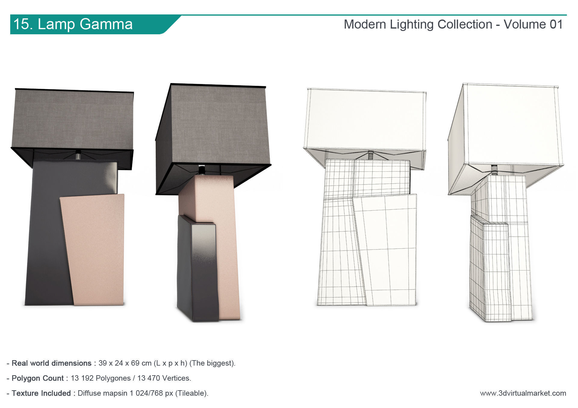 Modern Lamps Collection Faiences 3D model_16